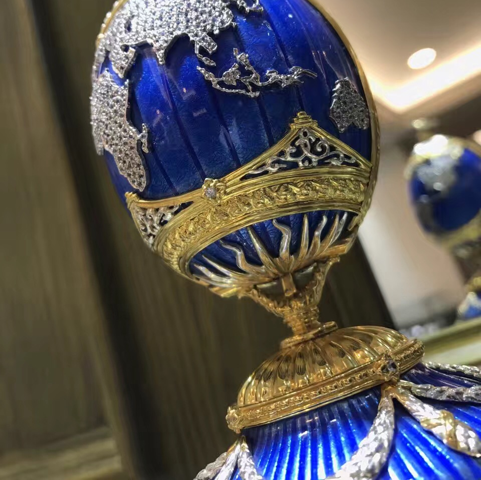 FABERGE  法貝熱純銀鎏金琺瑯彩蛋