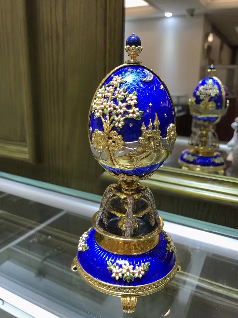 FABERGE 法貝熱純銀鎏金琺瑯彩蛋