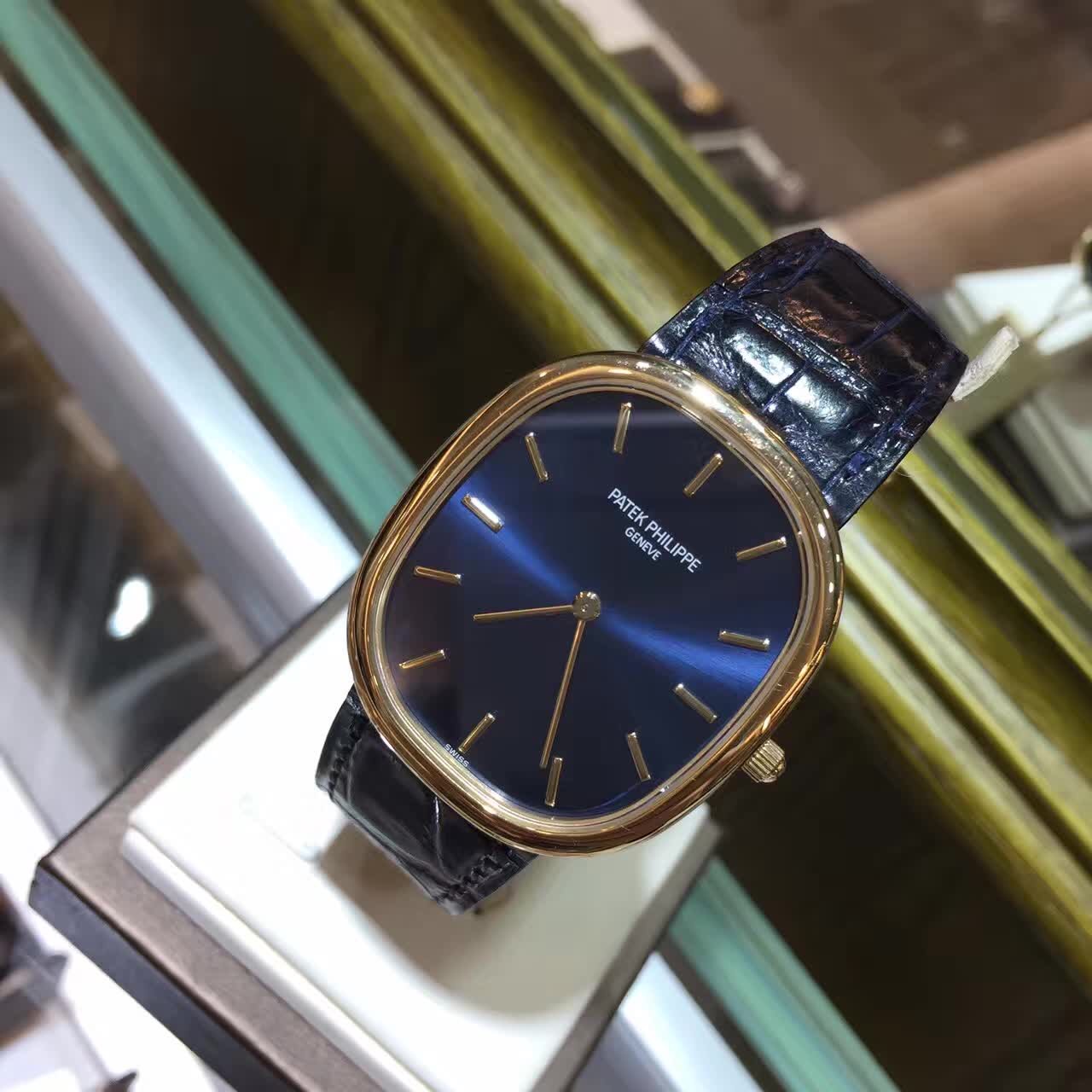 百达翡丽复古款3738/100J-012 36mm 18K黄金 超薄自动机械机芯