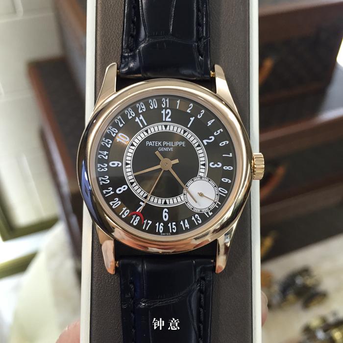 PATEK PHILIPPE 百达翡丽 古典表系列，6000R-001。37毫米表径，18k玫瑰金表壳，小三针日历显示，自动上弦机械机芯。二手完美品，专柜定价：194900。 全套附件。