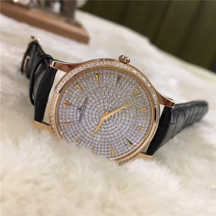 JC 积家大师系列 Q1452507 玫瑰金满钻 34mm 手动机械 女士腕表