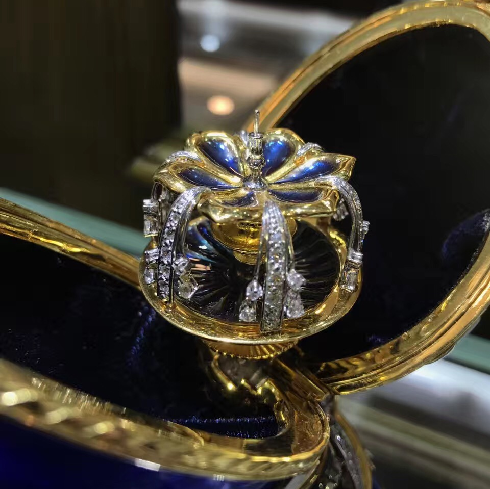 FABERGE 法貝熱純銀鎏金琺瑯彩蛋