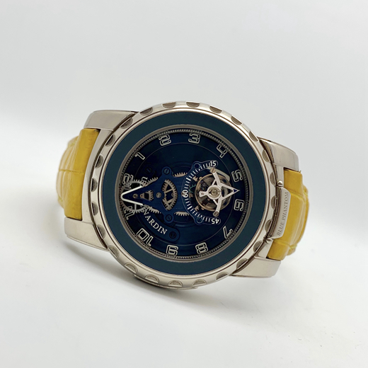 Ulysse Nardin 雅典奇想系列2080 公价112000万，18k白金表壳，45毫米表径，深蓝色表盘，陀飞轮。  单表无附件。
