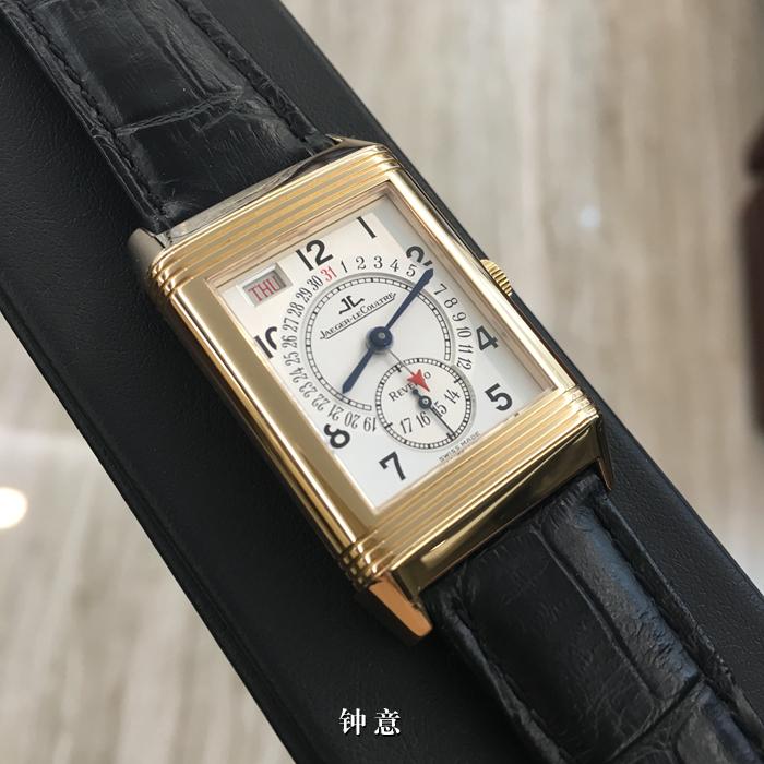 积家翻转 Q273242A 43x26mm 18K玫瑰金手动机械 星期日历小秒针