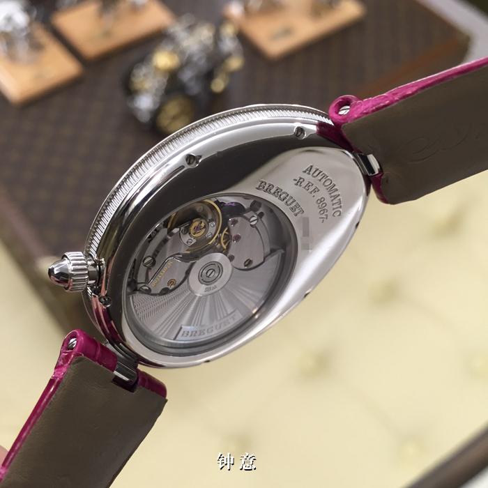  宝玑那不勒斯皇后8967ST/G1/986，最大号43.75*35.5毫米，精钢贝母面自动机械，专柜定价119000。