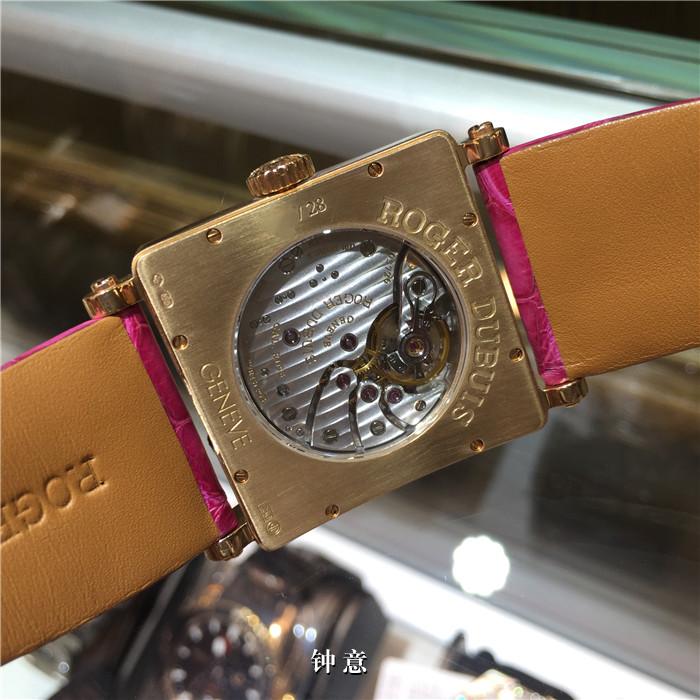 Roger Dubuis 罗杰杜彼女表 34mm 18K玫瑰金钻石表圈 镶钻表扣