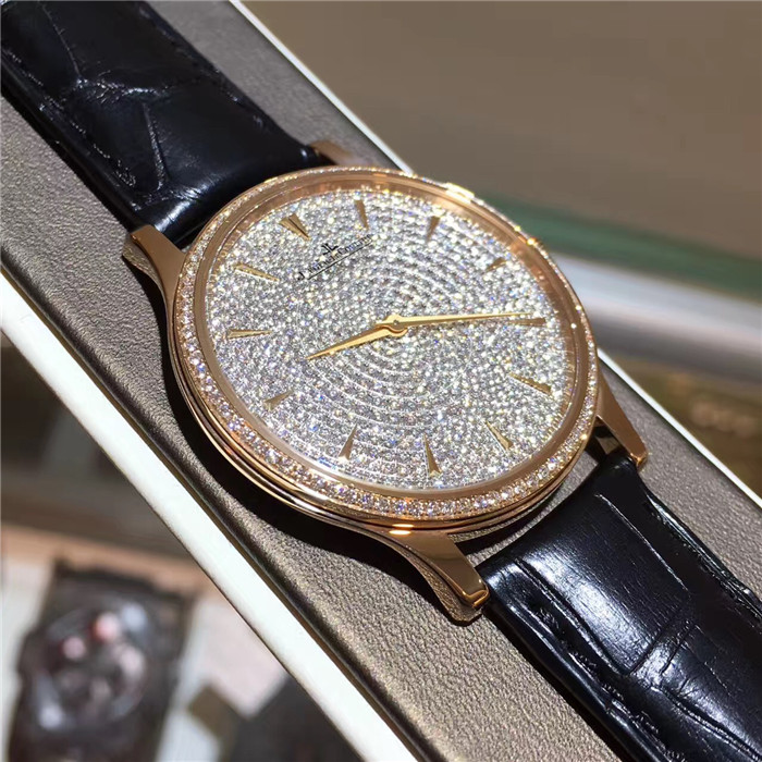 JC 积家大师系列 Q1452507 玫瑰金满钻 34mm 手动机械 女士腕表