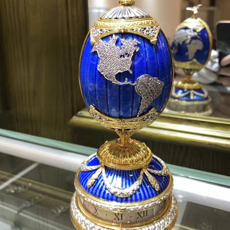 FABERGE  法貝熱純銀鎏金琺瑯彩蛋