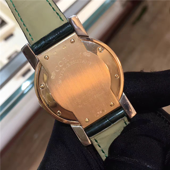 Corum 昆仑 女表 25.5×46.5毫米表径，18K玫瑰金 /白金表壳，立体多面折射玻璃表镜，指针式日期显示，自动上弦机械机芯。 单表无附件。 