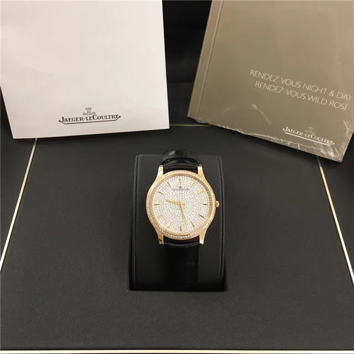 JC 积家大师系列 Q1452507 玫瑰金满钻 34mm 手动机械 女士腕表