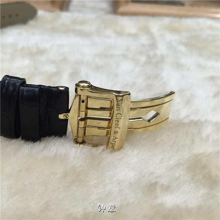 梵克雅宝 闹铃表 18K黄金40mm 特殊侧透机芯 自动机械 日历显示