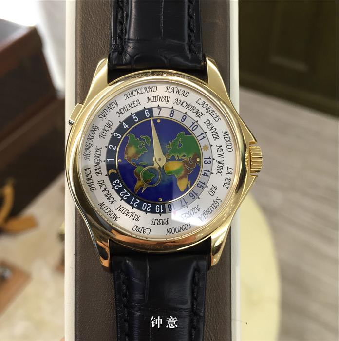 PATEK PHILIPPE百达翡丽 复杂功能系列，5131J。World Time世界时间，18K黄金，39.5毫米表径，蓝宝石水晶透盖，240 HU自动上弦机械腕表，24 个时区的 24 小时与昼/夜显示。掐丝珐琅面地图世界时，专柜停产一表难求的抢手货，多少人为了这块珐琅小地图夜不能寐，2手都超公价，参考佳士得和苏富比的拍卖成交价，不含15%佣金，2010年1160000港币，2013年1360000港币！真正传承之选！ 二手单表。