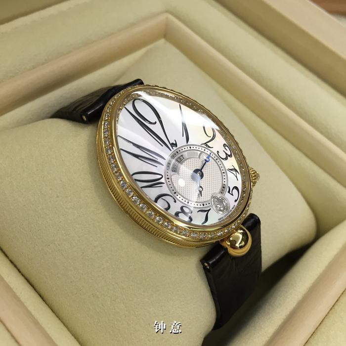 宝玑那不勒斯皇后8918BA/58/864/D00D，18K黄金，36mm，原装钻圈，6点刻度梨型钻。专柜定价：268000元。 全套附件齐全。