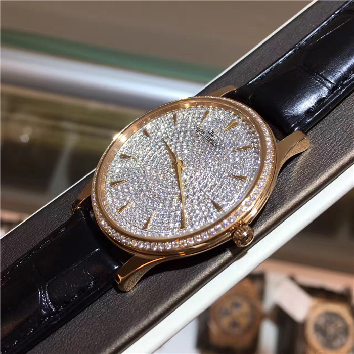 JC 积家大师系列 Q1452507 玫瑰金满钻 34mm 手动机械 女士腕表
