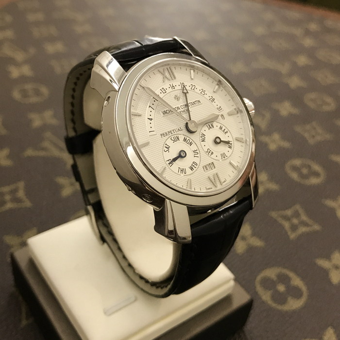 VC江诗丹顿马耳他47031/000P-8956 39mm铂金万年历 飞返日历 将官底盖 附件齐全
